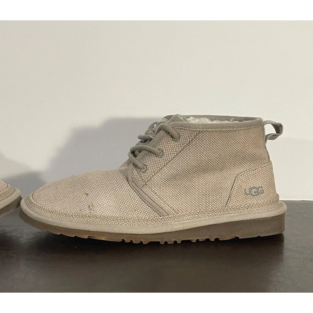 UGG MENS SIZE 9 NEUMEL NATURAL LACE UP CHUKKA BOOTS 1117613 GRAY TAN